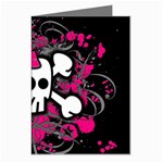 Girly Skull & Crossbones Greeting Card
