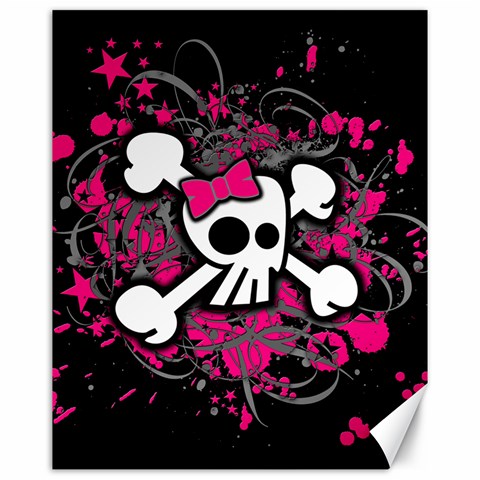 Girly Skull & Crossbones Canvas 16  x 20  from UrbanLoad.com 15.75 x19.29  Canvas - 1