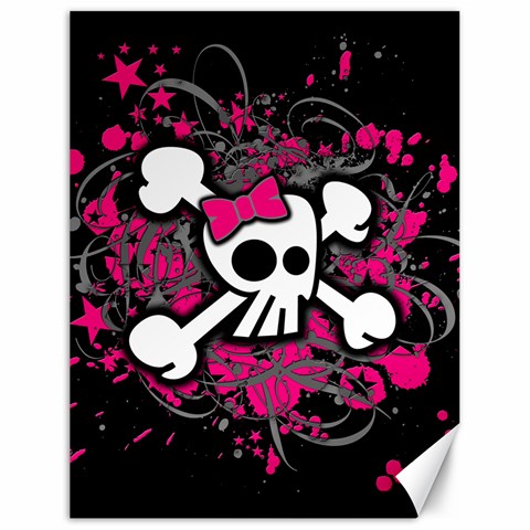 Girly Skull & Crossbones Canvas 18  x 24  from UrbanLoad.com 17.8 x23.08  Canvas - 1