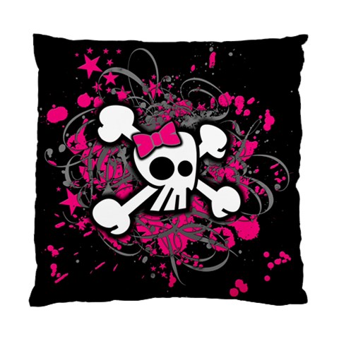 Girly Skull & Crossbones Standard Cushion Case (Two Sides) from UrbanLoad.com Front