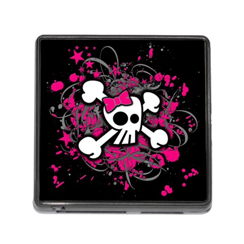 Girly Skull & Crossbones Memory Card Reader (Square 5 Slot) from UrbanLoad.com Front