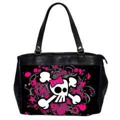 Girly Skull & Crossbones Oversize Office Handbag (2 Sides) from UrbanLoad.com Front