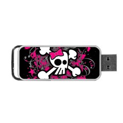 Girly Skull & Crossbones Portable USB Flash (Two Sides) from UrbanLoad.com Back