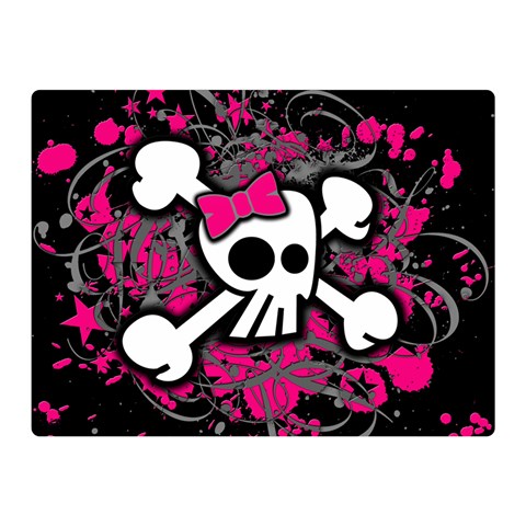 Girly Skull & Crossbones Double Sided Flano Blanket (Mini) from UrbanLoad.com 35 x27  Blanket Front