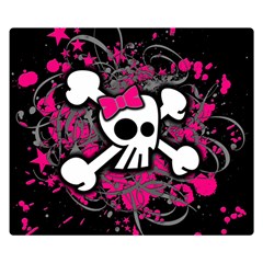 Girly Skull & Crossbones Double Sided Flano Blanket (Small) from UrbanLoad.com 50 x40  Blanket Front
