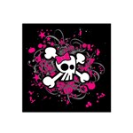 Girly Skull & Crossbones Satin Bandana Scarf