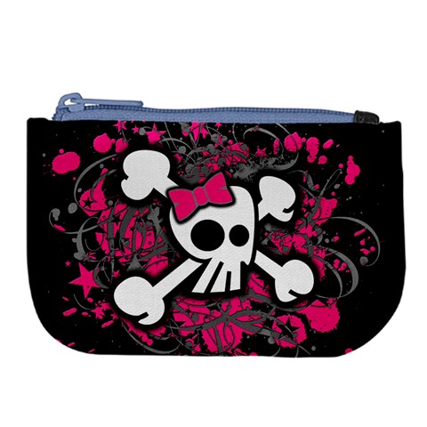 Girly Skull & Crossbones Large Coin Purse from UrbanLoad.com Front