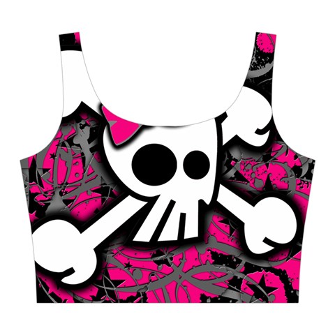 Girly Skull & Crossbones Midi Sleeveless Dress from UrbanLoad.com Top Front