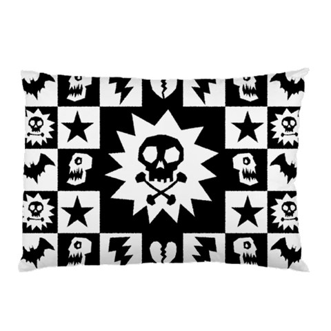 Gothic Punk Skull Pillow Case (Two Sides) from UrbanLoad.com Front