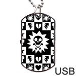 Gothic Punk Skull Dog Tag USB Flash (Two Sides)