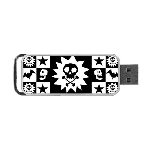 Gothic Punk Skull Portable USB Flash (Two Sides) from UrbanLoad.com Front