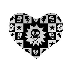 Gothic Punk Skull Standard 16  Premium Heart Shape Cushion  from UrbanLoad.com Front
