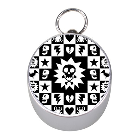 Gothic Punk Skull Silver Compass (Mini) from UrbanLoad.com Front