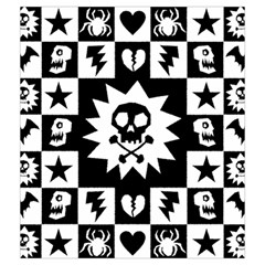 Gothic Punk Skull Drawstring Pouch (Medium) from UrbanLoad.com Front