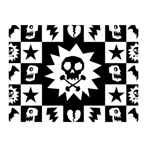 Gothic Punk Skull Double Sided Flano Blanket (Mini) from UrbanLoad.com 35 x27  Blanket Front