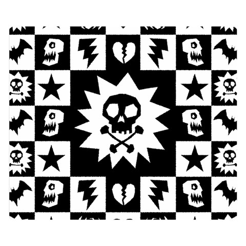 Gothic Punk Skull Double Sided Flano Blanket (Small) from UrbanLoad.com 50 x40  Blanket Front