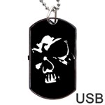 Gothic Skull Dog Tag USB Flash (One Side)