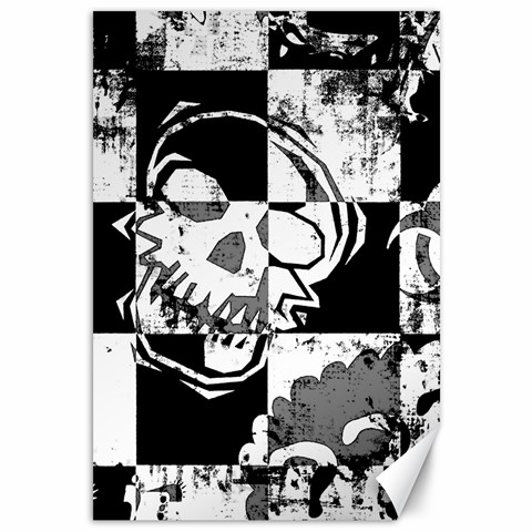 Grunge Skull Canvas 12  x 18  from UrbanLoad.com 11.88 x17.36  Canvas - 1