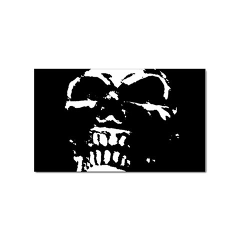 Morbid Skull Sticker (Rectangular) from UrbanLoad.com Front