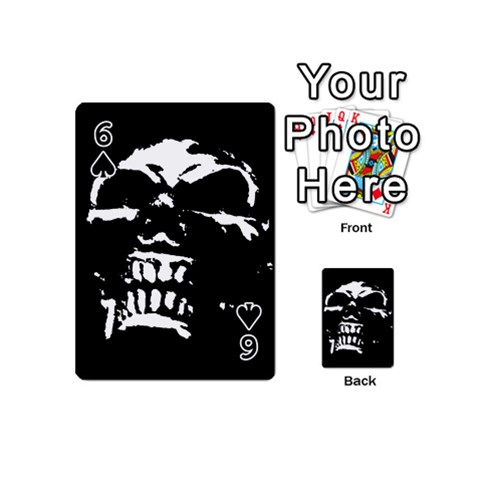 Morbid Skull Playing Cards 54 Designs (Mini) from UrbanLoad.com Front - Spade6