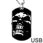 Morbid Skull Dog Tag USB Flash (One Side)