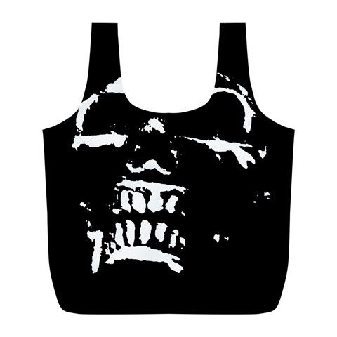 Morbid Skull Full Print Recycle Bag (L) from UrbanLoad.com Front
