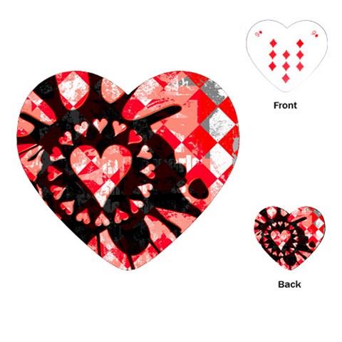 Love Heart Splatter Playing Cards Single Design (Heart) from UrbanLoad.com Front