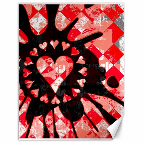 Love Heart Splatter Canvas 12  x 16  from UrbanLoad.com 11.86 x15.41  Canvas - 1