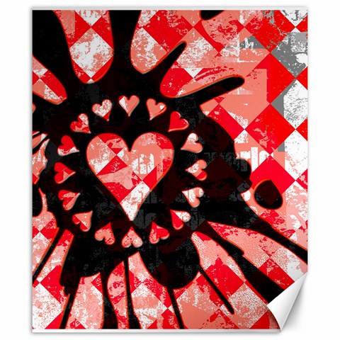 Love Heart Splatter Canvas 20  x 24  from UrbanLoad.com 19.57 x23.15  Canvas - 1