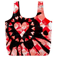 Love Heart Splatter Full Print Recycle Bag (XL) from UrbanLoad.com Front