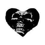 Morbid Skull Standard 16  Premium Flano Heart Shape Cushion 