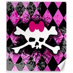 Pink Diamond Skull Canvas 20  x 24 