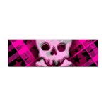 Pink Plaid Skull Sticker (Bumper)