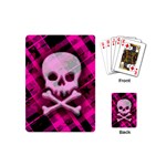 Pink Plaid Skull Playing Cards Single Design (Mini)