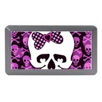 Pink Polka Dot Bow Skull Memory Card Reader (Mini)