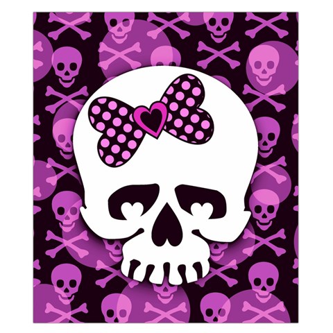 Pink Polka Dot Bow Skull Duvet Cover Double Side (California King Size) from UrbanLoad.com Front