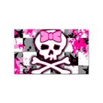 Pink Skull Scene Girl Sticker (Rectangular)
