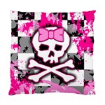 Pink Skull Scene Girl Standard Cushion Case (Two Sides)
