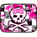 Pink Skull Scene Girl Fleece Blanket (Mini)