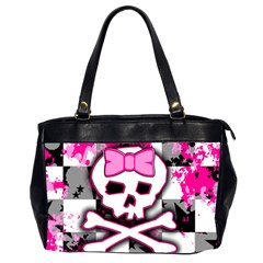 Pink Skull Scene Girl Oversize Office Handbag (2 Sides) from UrbanLoad.com Front