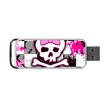 Pink Skull Scene Girl Portable USB Flash (One Side)