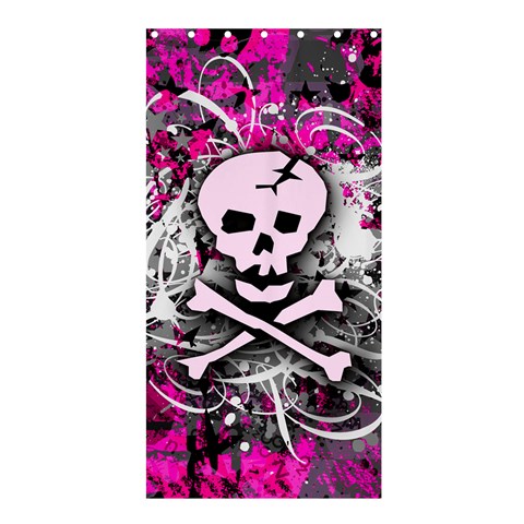 Pink Skull Splatter Shower Curtain 36  x 72  (Stall) from UrbanLoad.com Curtain(36 X72 ) - 33.26 x66.24  Curtain(36 X72 )