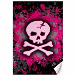 Pink Skull Star Splatter Canvas 20  x 30 
