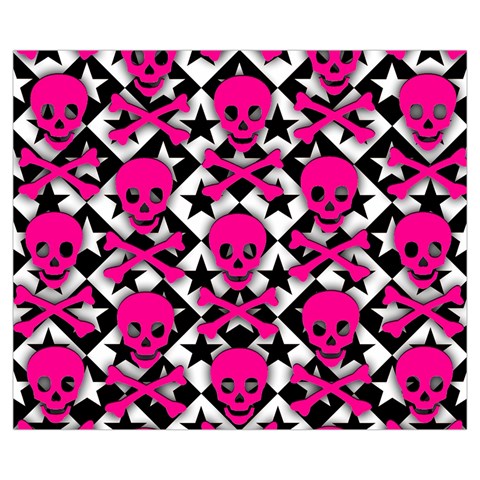 Pink Skulls & Stars Medium Tote Bag from UrbanLoad.com Front