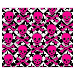 Pink Skulls & Stars Medium Tote Bag from UrbanLoad.com Back