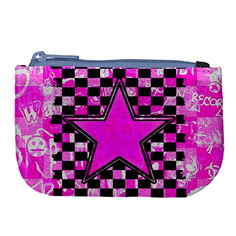 Pink Star Large Coin Purse from UrbanLoad.com Front