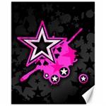 Pink Star Design Canvas 11  x 14 