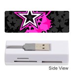 Pink Star Design Memory Card Reader (Stick)