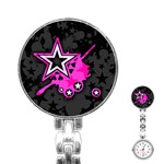 Pink Star Design Stainless Steel Nurses Watch