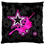 Pink Star Design Standard Flano Cushion Case (One Side)
